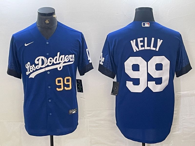 Men Los Angeles Dodgers 99 Kelly Blue City Edition 2024 Nike Game MLB Jersey style 3